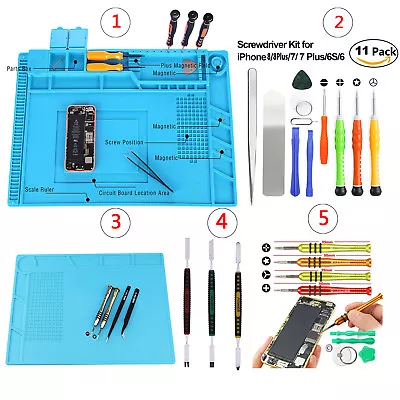 Cell Phone Screen Opening Tools Kit Screwdriver Silicone Pad For IPhone 12 13 11 • $6.99