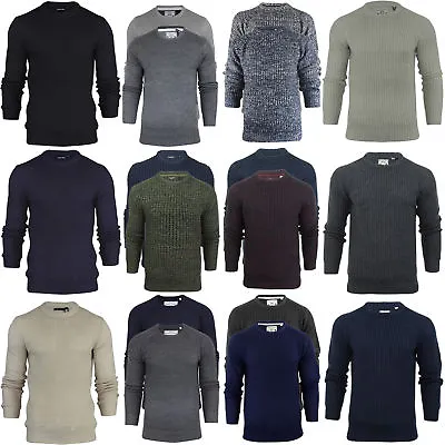Brave Soul Mens Jumpers Crew Neck Classic Casual Knitted Pullover Winter Sweater • £12.99