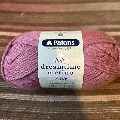 Patons' Dreamtime 8 Ply 100% Merino Baby Yarn Pure NEW Wool . We Combine Postage • $7.60