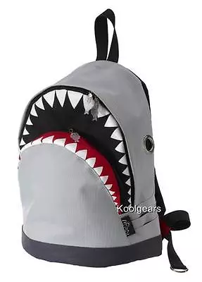 SHARK Backpack MEDIUM GREY Morn Creations Bag Kindergarten Pre School Child Tale • $49.99