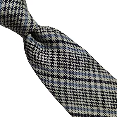 A5) Vtg Polo Ralph Lauren Gray Houndstooth Pattern  Silk Necktie Made In Italy  • $27.95