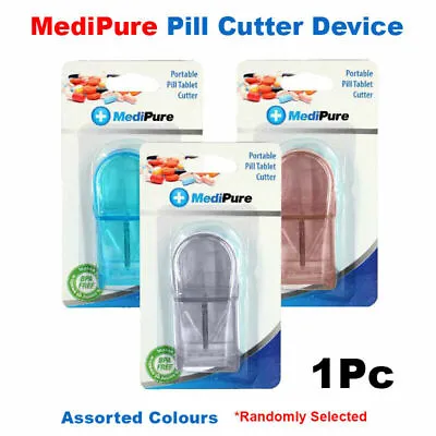$11.98 • Buy Medicine Pill Holder Tablet Cutter Splitter Divider Convenient Box Travel