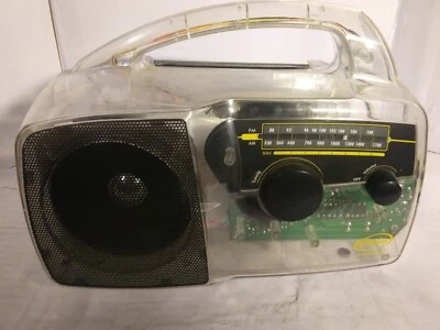$20 • Buy Self Powered AM/FM Radio Solar & Crank Clear See Through Freeplay 