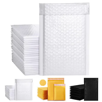 10-100 Kraft/Poly/Bubble Mailers Shipping Padded Envelopes Self-Seal Any Size • $6.99