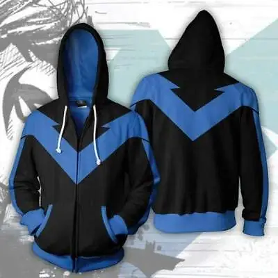 $39.99 • Buy Anime Nightwing 3D Printed Zipper Hoodie Jacket Unisex Cosplay Coat Sweatshirt
