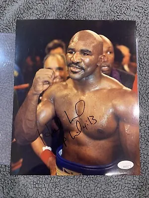 Evander Holyfield Boxing Signed Photo Works Champion Beat Mike Tyson  JSA COA • £50