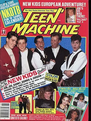 Teen Machine 11-90 Pinups: Jay Ferguson Nkob Madonna S. Dorff D Gibson • $20