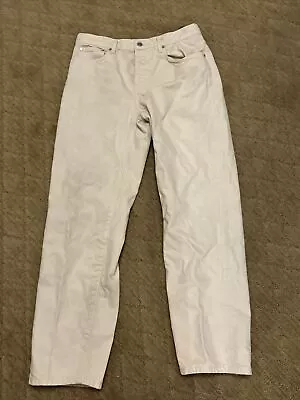 Women’s Wide Leg Jeans Zara Cream Ivory Size 6 • $14