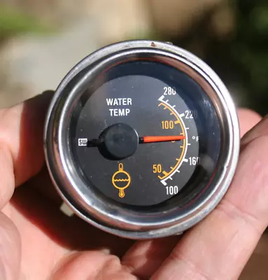 Stewart Warner Vintage 12v Water Temperature Gauge - World Wide Series • $39