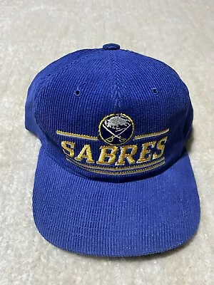 Vintage 90s Ted Fletcher Classic Buffalo Sabres NHL Hockey Corduroy Snapback Hat • $79.99