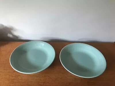 £6 • Buy Vintage Wood's Ware Beryl Green Cereal Pudding Bowls X 2 - More Available 7.5”