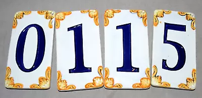 (Choose One) Mexican Talavera White/Blue Tile House Numbers Spanish Tiles Mexico • $4.99