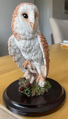 1993 Langford Country Artists CA723 Hand Crafted Painted Barn Owl Plinth • £2.45