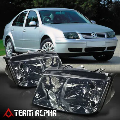 Fits 1999-2005 VW Jetta/Bora MK4 [Chrome/Smoke] Headlight W/Projector Fog Lamp • $93.89