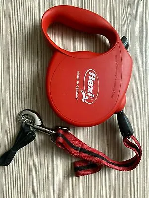 Flexi Retractable CORD Dog Lead RED SMALL DOG  New Classic  Design  UP TO 12KG • £10.99