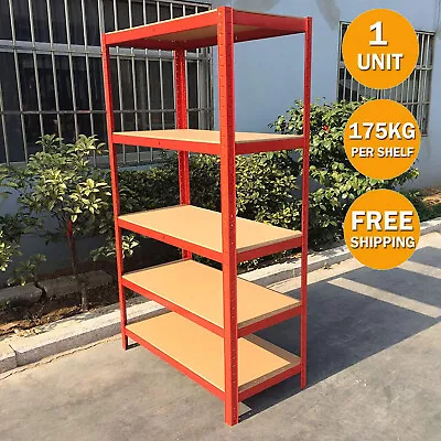 Garage Shelving Unit Heavy Duty Metal Shed Storage Shelves Boltless Shelf Rack • £26.16