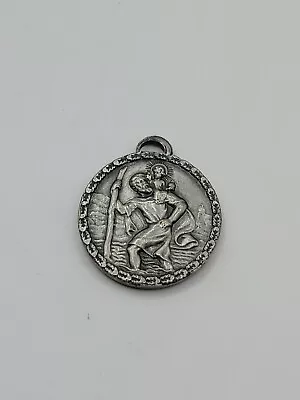 Vintage German Nurnberg St. Christopher Necklace Religious Saint Medal • $10