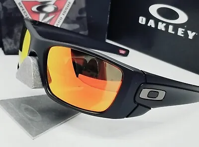 Custom OAKLEY Matte Black FUEL CELL +(aftermarket) Fire POLARIZED Sunglasses NEW • $89.99