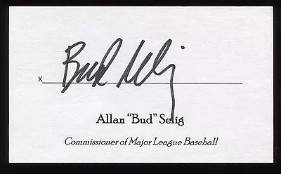 Bud Selig Signed 3x5 Index Card Signature Autographed Baseball Commissioner • $45