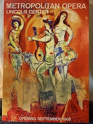 Metropolitan Opera Opening “Carmen” By Marc Chagall On Planked Wood 20 X 14 X 1 • $42.99