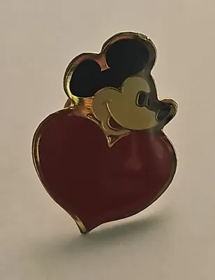 Mickey Mouse Heart Enamel Pin Brooch VTG Walt Disney  • $11.11