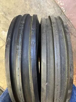 TWO—350x8 3.50x8 3.50-8 3 Rib 4 Ply Tractor Or Lawn Mower Tires With Tubes • $52