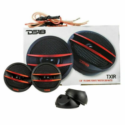 $17.95 • Buy DS18 2  Super Red Tweeters Built-in Crossover Car Truck Boat Stereo 400 Watt