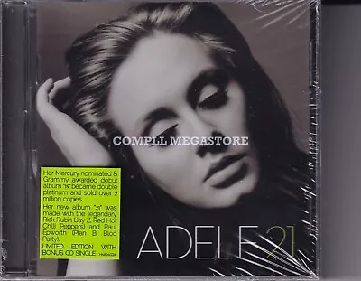 ADELE 21 - NEW & SEALED LIMITED EDITION W/ BONUS CD SINGLE ROLLING IN THE DEEP • $40