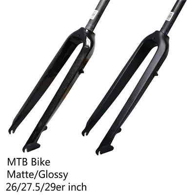 $152.10 • Buy Carbon MTB Bicycle Rigid Fork 26/27.5/29er Mountain Bike Hard Fork Disc Brake