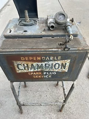 Vintage Champion Spark Plug Tester Cleaner Service Oil Gas Station Made In USA  • $295