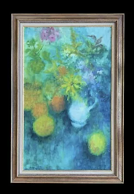 Oil Painting Of Flowers & Oranges ~ Vincent Price Collection ~ European School • $1200