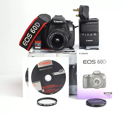 Canon EOS 60D DSLR Camera & Canon EF-S 18-55mm IS Zoom Lens Kit Boxed • £219.99