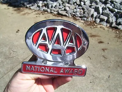 $61 • Buy 1950s Antique AAA Auto Trunk Lid Emblem Badge Gm Vintage Chevy Ford Hot Rod 55