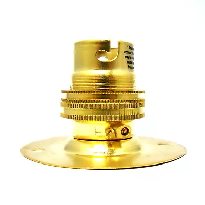 £6.99 • Buy Brass Batten Holder Bc B22 Bayonet Fitting Lampholder
