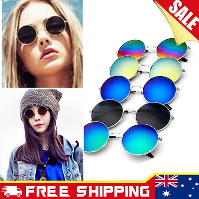 Round Metal Frame Sunglasses Unisex Vintage Retro Glasses Men Women Eyewear Hot • $8.55