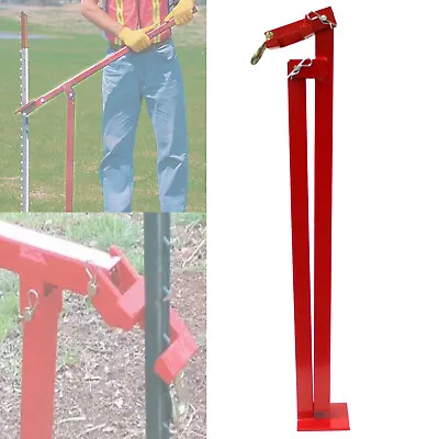 $89.99 • Buy T-post Puller Steel Studded Fence Post Remover Leverage Lifter