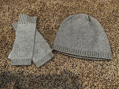 Michael Kors Hat And Glove Set One Size Grey/silver Fall Women’s • $15