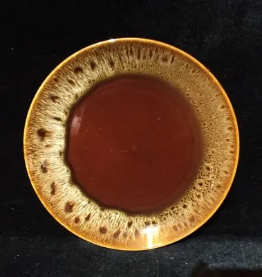 CANONSBURG BROWN DRIP GLAZE DINNER PLATE 10 D Vintage • $6.99