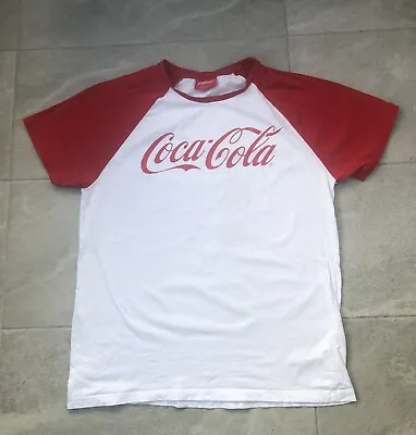 Coca-Cola Primark T-Shirt Womens Large Red White Round Neck Short Sleeve Tee • £6.99