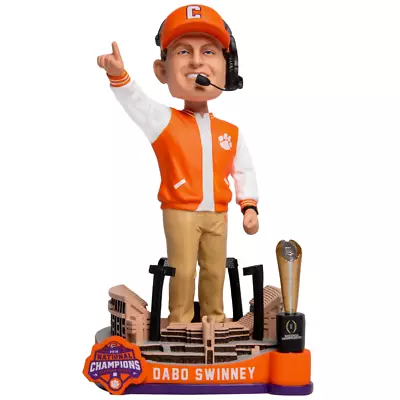 Dabo Swinney Clemson Tigers Stadium Base 2018 NCAA Champions Bobblehead NCAA • $249.99