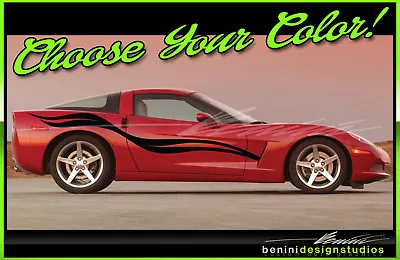 Side Racing Stripe Graphics Style 3 Fits- Corvette C6 2005-2013  • $69.99