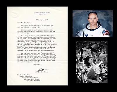 MICHAEL COLLINS Autographed Signed Letter NASA Apollo 11 Gemini 10 Astronaut • $5495