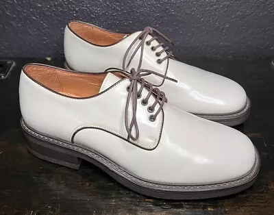 Vintage Men’s KENNETH COLE Italy White Oxford Disco Shoes Sz 8.5 • $49.99