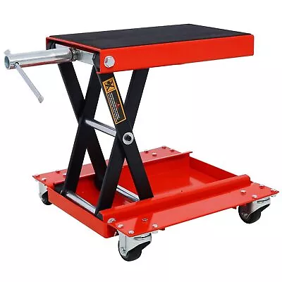 100lb Motorcycle Lift With Dolly Jack Front Rear Center Tire Wheel Engine Stand • $139