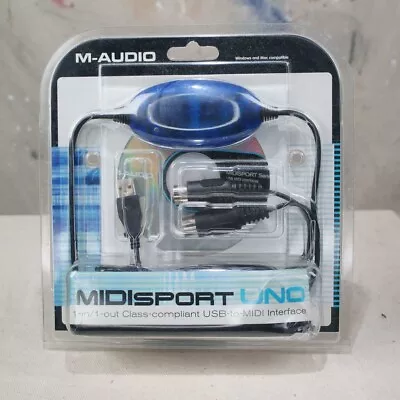 M-Audio MidiSport Uno 1-In/1-Out Cable USB MIDI Interface Mac PC New In Box • $45