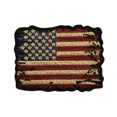 Distressed American Flag Vintage Look Patch (3.0 Inch- Iron On Sew On MTB2)  • $5.99