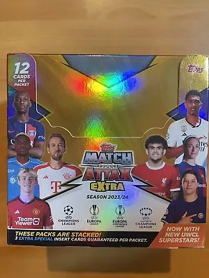 Topps Match Attax Extra 23/24 Trading Cards Full Box 36 Packs • £42.99