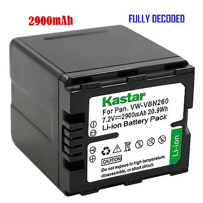 1x Kastar Battery For Panasonic VW-VBN260 HC-X800 HC-X900 HC-X900M HC-X910 • $16.29