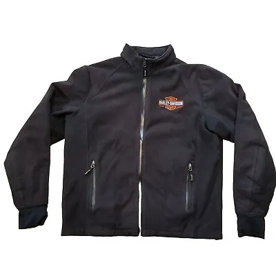 Harley-Davidson Genuine MotorClothes Riding Gear Black Jacket Men's Sz L NO HOOD • $77.99