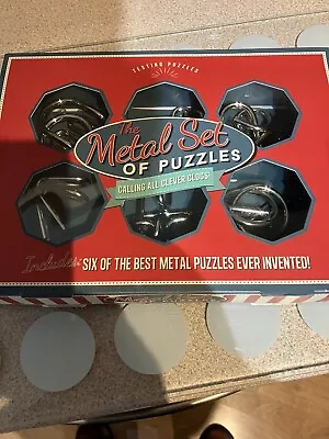 Metal Set Of Brain Busting 6 Metal Puzzle Game Set • £8.99